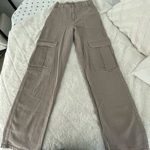 Cute and Comfortable Taupe Straight Leg Cargo Pant
